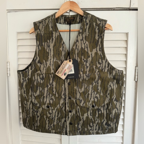 Filson Other - Filson Rugged Twill Cruiser Vest size XL Mossy Oak Bottomland Factory 1sts